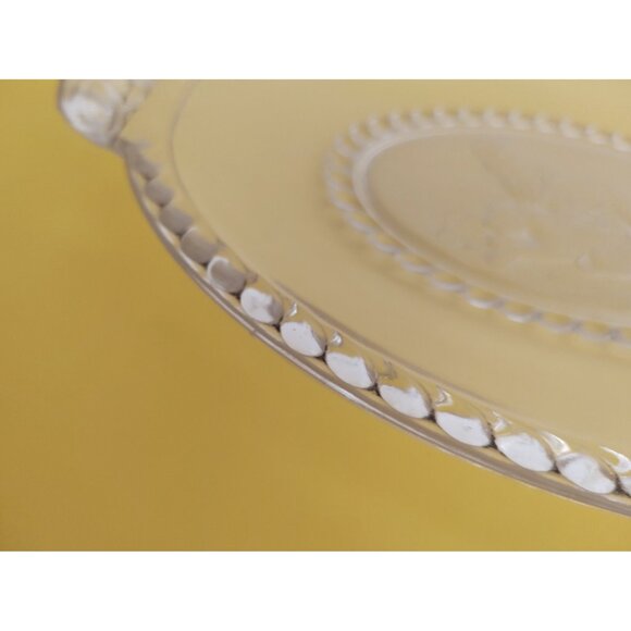 EAPG Gillinder Frosted Lion Oval Platter, handled. 13" x 9" - Picture 7 of 16